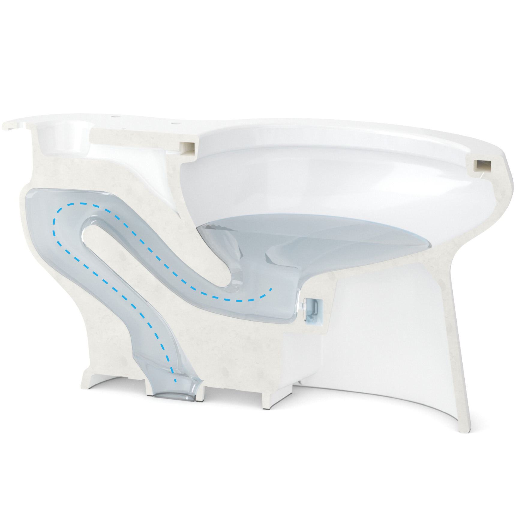 Advanced bowl and Trapway design